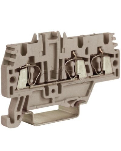 Зажим 2,5 кв.мм серый 1 ввод/2 вывода DKC ZHM510GR в Домодедово Держатели, клипсы, скобы Pintop.ru