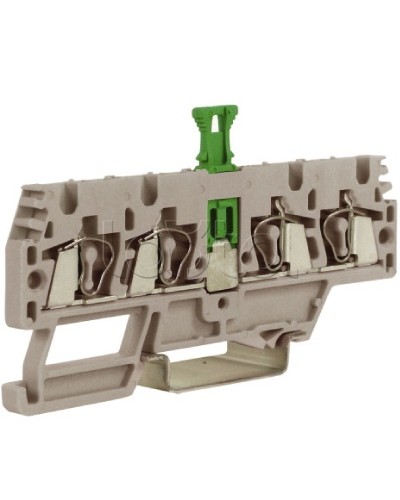 Зажим, 2 ввод/2 вывода, серый 2,5 кв.мм, с размыкателем DKC ZHMS10GR в Домодедово Держатели, клипсы, скобы Pintop.ru