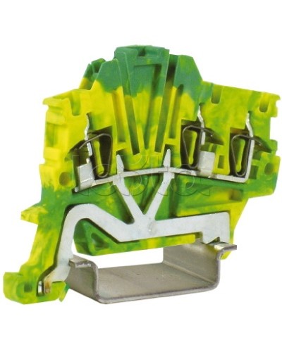 Зажим для заземления, 1 ввод/2 вывода, 1,5 кв.мм желто-зеленый DKC ZHT410 в Домодедово Держатели, клипсы, скобы Pintop.ru