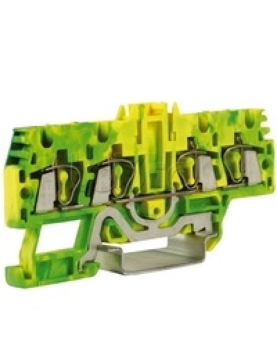 Зажим для заземления, 2 ввод/2 вывода, 2,5 кв.ммжелто-зеленый DKC ZHT520-RET в Домодедово Держатели, клипсы, скобы Pintop.ru