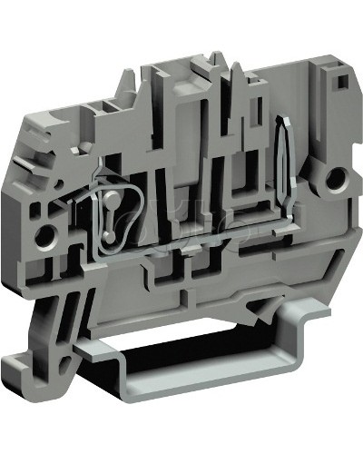 Пружинная проходная клемма со штыревым контактом. Серая. 2,5 кв. мм. DKC ZHVP300GR-RET в Домодедово Аксессуары для лотков Pintop.ru