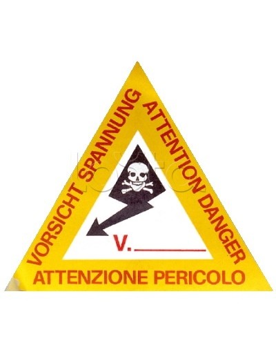Предупреждающая табличка 120мм DKC ZTA002 в Домодедово Аксессуары для лотков Pintop.ru