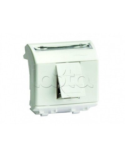 Ком.роз. RJ45 кат.5e экран., 8P8C, Brava, белая, 2мод DKC 76450B в Домодедово Аксессуары для стоек и шкафов Pintop.ru