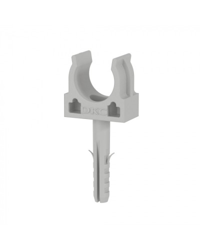 Держатель с защёлкой и дюбелем, в комплекте с винтом розница D16 (100 шт/уп) DKC (51316R) в Домодедово Держатели, клипсы, скобы Pintop.ru