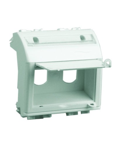 Адаптер для двух оптоволоконных разъемов типа ST, белый, 2 мод. DKC 76615B в Домодедово Аксессуары для кабель-канала Pintop.ru