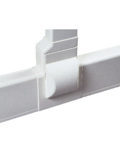 Тройник для плинтусного короба 100х40 мм с отводом на короб 90х40 мм, белый DKC AIR10047 в Домодедово Повороты, муфты, тройники Pintop.ru