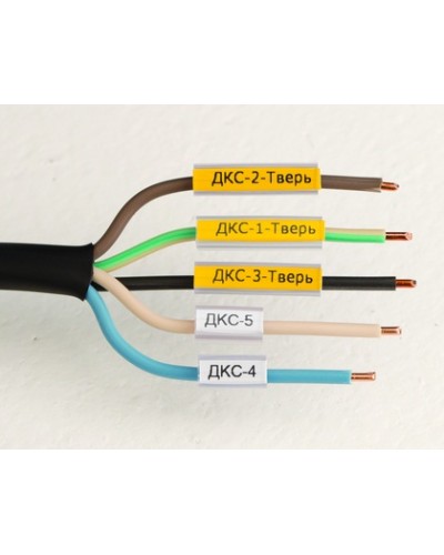 Маркировка для провода, гибкая, для трубочек. 4х15мм. Желтая DKC NUTFL15Y в Домодедово Крепежные изделия Pintop.ru