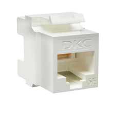 Модуль Keystone RJ45 CAT5E неэкранированный, 180 градусов, белый (форм-фактор A10) DKC RNK5EU180WH