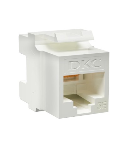 Модуль Keystone RJ45 CAT5E неэкранированный, 180 градусов, белый (форм-фактор A10) DKC RNK5EU180WH в Домодедово Модули Keystone Pintop.ru