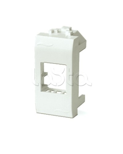 Адаптер для информационных разъемов Keystone, 1мод, белый ДКС 76607B в Домодедово Распределительные коробки Pintop.ru