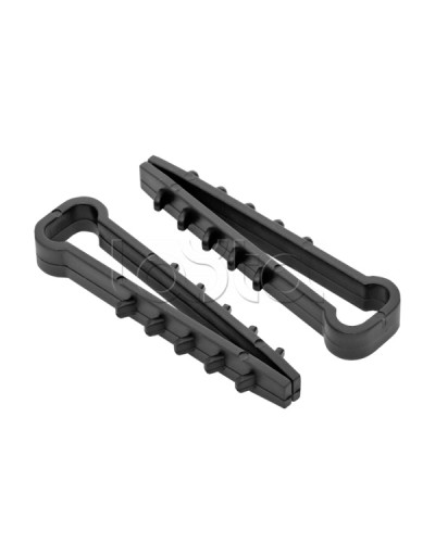 Дюбель-хомут для плоского кабеля (5-8мм) черный (100шт.) EKF PROxima (plc-nccf-5x8b) в Домодедово Крепеж: Дюбели, шурупы, саморезы Pintop.ru