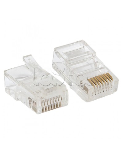 Коннектор RJ-45 TERACOM PRO неэкран. 8P8C 30мкд Cat.5E универсальный (упак.10шт) EKF (TRP-PLUG-5EUTP-10) в Домодедово Коннекторы Pintop.ru