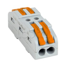 Строительно-монтажная клемма СМК 222-422 проходная 2 полюса 0,08-4мм2 (25шт.) EKF PROxima (plc-smk-422)