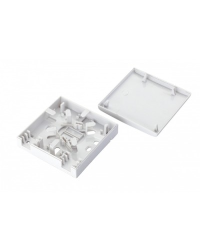 Коробка оптическая настенная 2-портовая, белый Eurolan (12B-00-SC-02WT) в Домодедово Розетки компьютерные и телефонные Pintop.ru