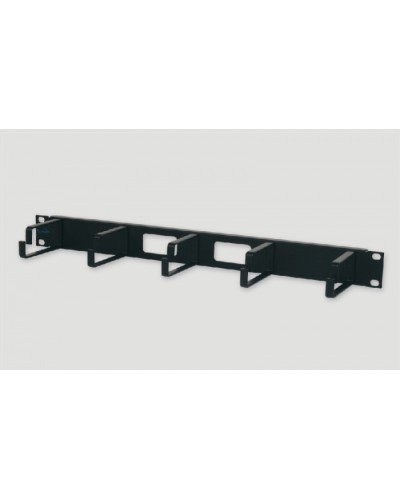 Кабельный органайзер 1U, с металлическими кольцами Eurolan 25B-1U-02BL в Домодедово Кабельные органайзеры Pintop.ru