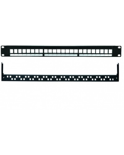 Патч-панель 19”, 1U, 24 порта UTP Eurolan (27B-00-24BL) в Домодедово Патч панель Pintop.ru