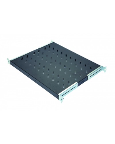 Полка стационарная 1U до 50 кг, 570 мм, черный антрацит Eurolan 60A-01-80-09BL в Домодедово Полки для шкафов и стоек Pintop.ru