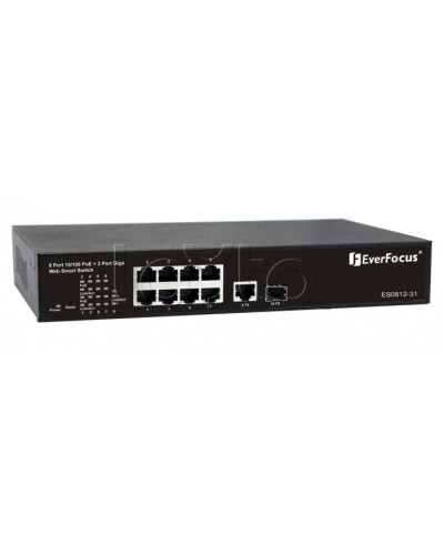Коммутатор PoE 8-портовый EverFocus ES0812-31 в Домодедово Коммутаторы Pintop.ru