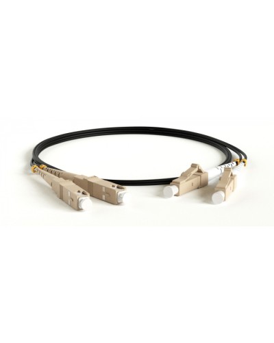 Патч-корд волоконно-оптический Hyperline FC-D2-50-LC/PR-LC/PR-H-15M-LSZH-BK в Домодедово Патч-корды оптические Pintop.ru