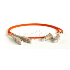 Патч-корд волоконно-оптический MM 62.5/125, LC-SC, duplex, LSZH, 2 м Hyperline FC-D2-62-LC/PR-SC/PR-H-2M-LSZH-OR (FC-62-LC-SC-PC-2M)