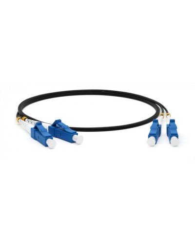 Патч-корд волоконно-оптический Hyperline FC-D2-9-LC/UR-LC/UR-H-25M-LSZH-BK в Домодедово Патч-корды оптические Pintop.ru