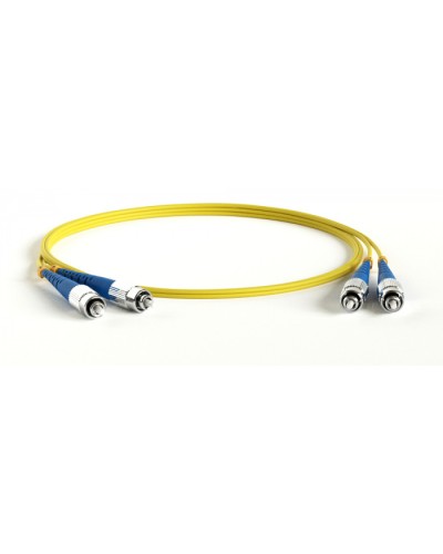 Патч-корд волоконно-оптический Hyperline FC-D2-9-LC/UR-LC/UR-H-50M-LSZH-YL в Домодедово Патч-корды оптические Pintop.ru