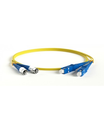 Патч-корд волоконно-оптический Hyperline FC-D2-9-SC/UR-ST/UR-H-30M-LSZH-YL в Домодедово Патч-корды оптические Pintop.ru