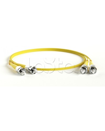 Патч-корд волоконно-оптический Hyperline FC-D2-9-ST/UR-ST/UR-H-1M-LSZH-YL в Домодедово Патч-корды оптические Pintop.ru