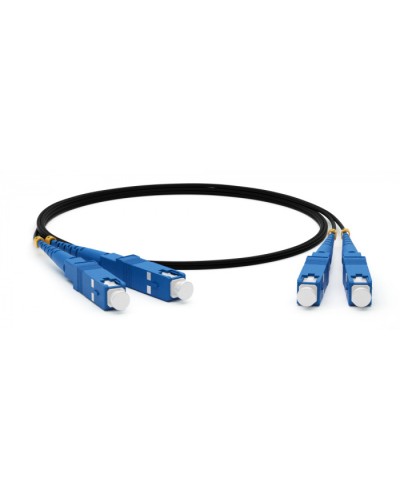 Патч-корд волоконно-оптический Hyperline FC-D3-62-SC/PR-ST/PR-H-10M-LSZH-BK в Домодедово Патч-корды оптические Pintop.ru