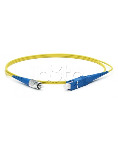 Патч-корд волоконно-оптический Hyperline FC-S2-9-LC/UR-LC/UR-H-5M-LSZH-YL в Домодедово Патч-корды оптические Pintop.ru