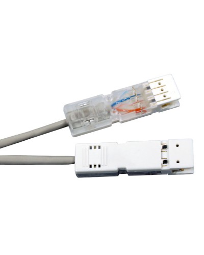 Патч-корд 110 тип-110 тип, 2 пары, Cat.5, LSZH, 2 м серый Hyperline PC-110-110-2P-C5-2M-LSZH-GY в Домодедово Патч-корды и пигтейлы Pintop.ru