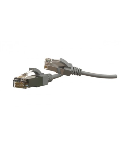 Патч-корд S/FTP Hyperline (PC-LPT-SFTP-RJ45-RJ45-C6-3M-LSZH-GY) в Домодедово Патчкорды (медные) Pintop.ru