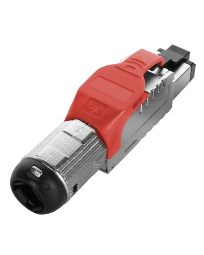 Разъем полевой оконцовки RJ-45 Hyperline (PLUE-8P8C-S-C6A-SH-RD) в Домодедово Коннекторы Pintop.ru