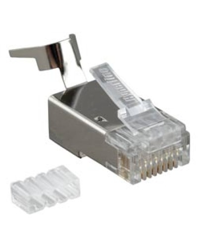 Разъем RJ-45 под витую пару, кат. 6, экранированный, универсальный Hyperline PLUG-8P8C-UV-C6-TW-SH в Домодедово Коннекторы и разъемы Pintop.ru