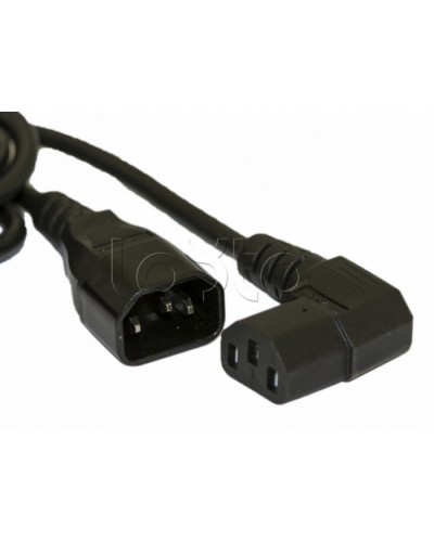 Кабель питания монитор-компьютер Hyperline PWC-IEC13A-IEC14-3.0-BK в Домодедово Коннекторы Pintop.ru