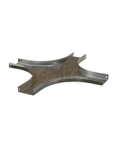 Ответвитель X-образный горизонтальный плавный Hyperline RST-CXS-150-50-0,8-R100-SZ в Домодедово Аксессуары для лотков Pintop.ru