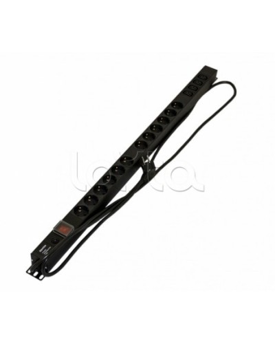 Блок розеток Hyperline SHE-12SH-4IEC-SF-2.5EU в Домодедово Блоки розеток Pintop.ru