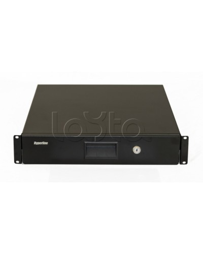 Полка (ящик) для документов Hyperline (TDR3-2U-460-RAL9004) в Домодедово Полки для шкафов и стоек Pintop.ru