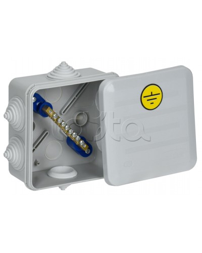Коробка КУП КМ41361 100х100х50мм IP44 6 вв. (7035) IEK (UKO21-100-100-050-K41-55U) в Домодедово Распределительные коробки Pintop.ru