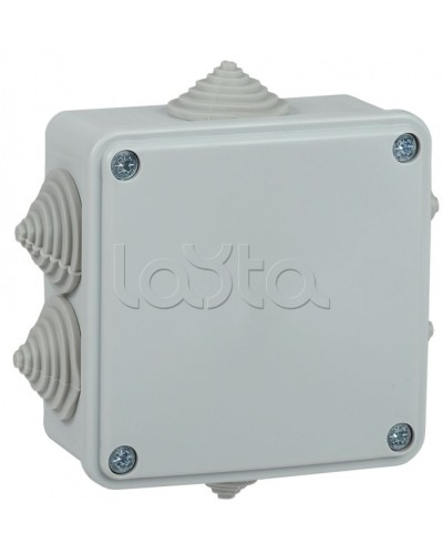 Коробка монтажная 100х100х45 мм IP44 6 вводов IEK (UKO11-100-100-045-K41-44) в Домодедово Распределительные коробки Pintop.ru