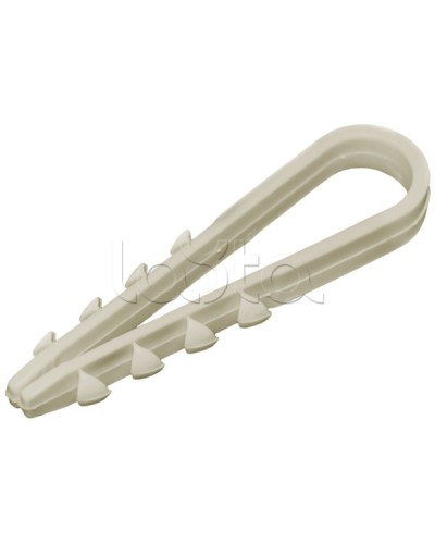 Дюбель-хомут 5-8 мм нейлон белый (100шт) IEK UHH35-5-8-100 в Домодедово Стяжки-хомуты Pintop.ru