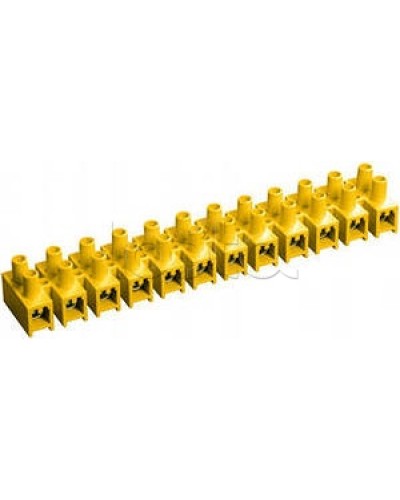 Зажим винтовой ЗВИ-3 н/г 1,0-2,5 мм2 (12пар) желтый IEK UZV7-003-04 в Домодедово Клеммные колодки Pintop.ru