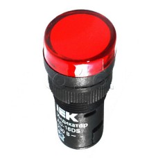 Лампа AD16DS LED матрица d16мм красный 230В AC IEK (BLS10-ADDS-230-K04-16)