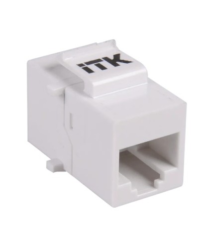 Проходной адаптер кат.5E UTP, RJ45-RJ45, тип Keystone Jack ITK CS7-1C5EU в Домодедово Проходные адаптеры RJ-45 и разветвители Pintop.ru