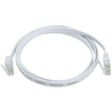ITK Коммутационный шнур плоский кат.6 UTP 1м белый (PC08-C06U-1M-FL)