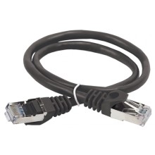 ITK Коммутационный шнур (патч-корд), кат.5Е FTP, 1,5м, черный (PC09-C5EF-1M5)