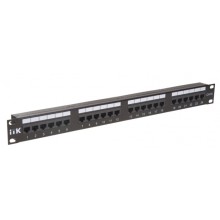 ITK 1U патч-панель кат.6 UTP, 24 порта (IDC Krone) (PP24-1UC6U-D05)