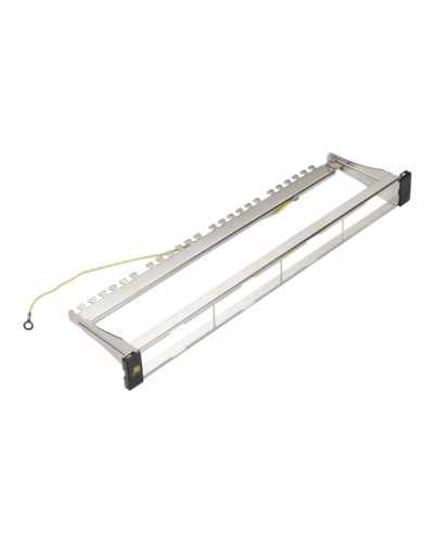 Панель модульная 19, экранированная, на 4 вставки, 1U LANMASTER LAN-FRM-PP-STP/1U в Домодедово Коммутационные изделия Pintop.ru