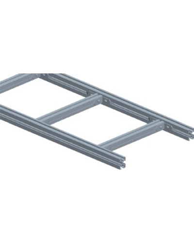 Лоток лестничный, прямая секция шириной 400 мм, алюминий (3 м) LANMASTER LAN-LTA400 в Домодедово Кабельные лотки Pintop.ru