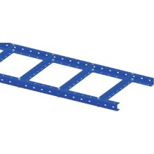 Лоток лестничный, прямая секция шириной 400 мм, сталь, 2.5 метра, серый LANMASTER LAN-LTS400-GY